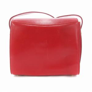 BALLY ショルダーバッグ レザー 革 ロゴプレート レッド 赤 /UO GY18