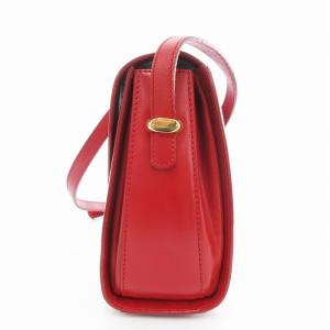 BALLY ショルダーバッグ レザー 革 ロゴプレート レッド 赤 /UO GY18