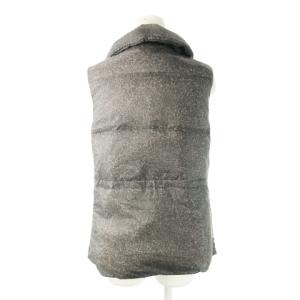 Theory ダウンベスト 襟付き ナイロン 比翼 ファブリックテクスチャプリント S グレー /CK27 GY18