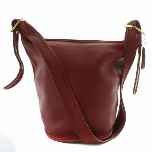 オールドコーチ ショルダーバッグ レザー バケツ型 赤 レッド 9953 /XZ GY17