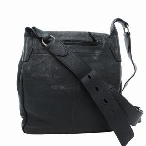 Aquascutum ショルダーバッグ 斜め掛け レザー 革 フラップ ダック地 ネイビー 紺 /FF