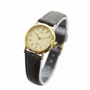 CITIZEN エクシード EXCEED 腕時計 ウォッチ クォーツ ロゴ レザーベルト ゴールド色 2930-296346