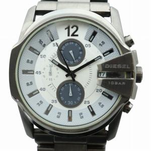 腕時計 ウォッチ クォーツ クロノグラフ シルバー文字盤 カレンダー付き シルバー色 DZ-4225 GY18