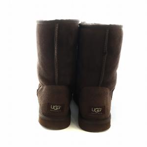 UGG australia クラシック ショート ムートンブーツ スエード ロゴ ボア US10 28cm 茶 ブラウン F23114E