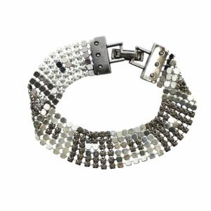 ブレスレット アクセサリー バングル ロゴ シルバー色 GY18 /MQ