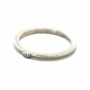 D-CIPHER リング FUCK 指輪 クラウン ロゴ アクセサリー Silver925 13号 シルバー色