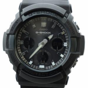 腕時計 ウォッチ ソーラー 黒文字盤 アナデジ ロゴ デイト カレンダー付き 黒 ブラック GAW-100B