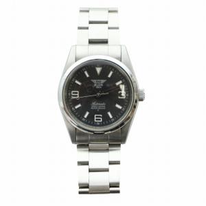 ELGIN 腕時計 ウォッチ 自動巻き ロゴ 黒文字盤 シルバー色 FK-979-E GY11 /MQ