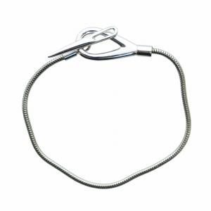 ブレスレット アクセサリー バングル ロゴ シルバー色 GY11 /MQ