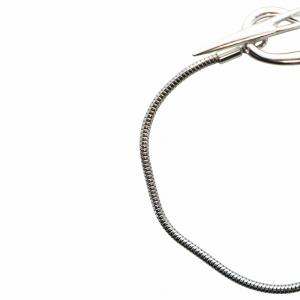 MOSCHINO ブレスレット アクセサリー バングル ロゴ シルバー色 GY11 /MQ