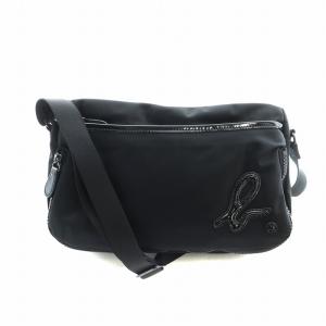 ショルダーバッグ 斜め掛け ナイロン ロゴ 黒 ブラック GY11 /MQ