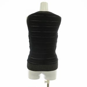 LOUIS VUITTON ベスト ニット シルク混 ラメ S ブラック