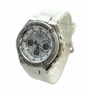 CASIO G-SHOCK 腕時計 ウォッチ ソーラー カレンダー付き デイト 白文字盤 ロゴ アナデジ 白 ホワイト GST-W310