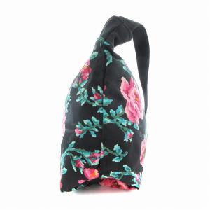 FEILER ショルダーバッグ メッセンジャー 花柄 ロゴ 黒 ブラック /AE GY11