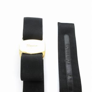 FERRAGMO  フェラガモ　ベルト　ヴァラ金具　ブラック サルヴァトーレフェラガモ ヴァラ リボン ベルト ブラック