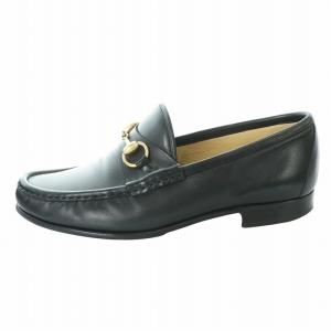 GUCCI ビットローファー レザー 40.5 25.5cm 黒 ブラック /MW GY11