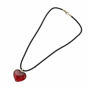 Baccarat ネックレス アクセサリー ペンダント ハート 750刻印 赤 レッド GY18 /MQ