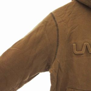 LACOSTE SH608E ジップアップパーカー フード ロゴ エンボス加工 M 茶 ブラウン /JS GY18