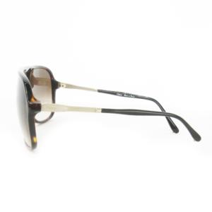 Chloe サングラス セルフレーム ティアドロップ ダブルブリッジ デミ柄 べっ甲柄 ロゴ 140 6313 茶