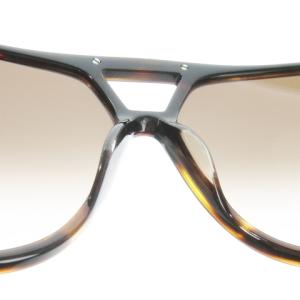 Chloe サングラス セルフレーム ティアドロップ ダブルブリッジ デミ柄 べっ甲柄 ロゴ 140 6313 茶