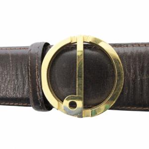dunhill ベルト ロゴ バックル レザー こげ茶 ダークブラウン /HO GY11