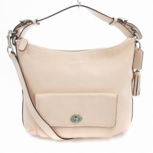 ハンドバック ショルダー 2WAY ロゴ レザー ピンクベージュ 22381 /AE GY18