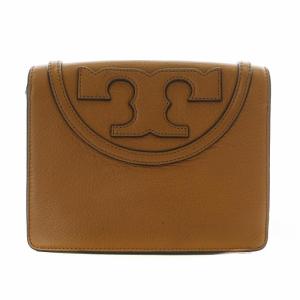TORY BURCH ショルダーバッグ レザー チェーン マグネット ロゴ 茶色 ブラウン /XZ GY18