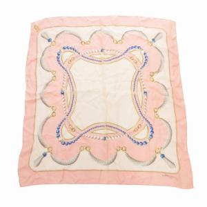 マストドゥカルティエ must de cartier スカーフ ストール 総柄 絹 シルク ピンク /HO