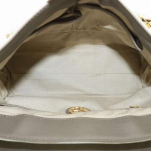 TORY BURCH ハンドバッグ ショルダー ２WAY レザー ロゴ ゴールド金具 アイボリー グレー /XZ GY11
