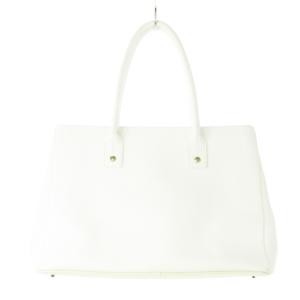 FURLA トートバッグ ハンドバッグ レザー 革 ロゴ ゴールド金具 白 ホワイト /CK15 GY18