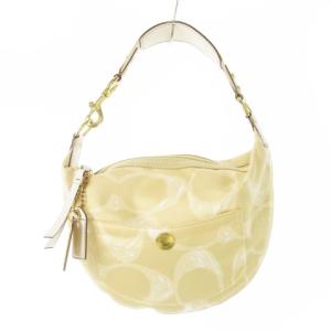 ハンドバッグ ワンショルダー キャンバス レザー 革 シグネチャー ロゴ ベージュ 132 /CK3 GY18