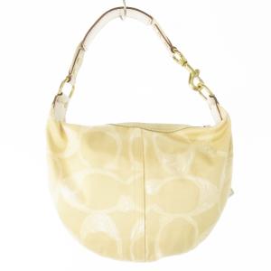 COACH ハンドバッグ ワンショルダー キャンバス レザー 革 シグネチャー ロゴ ベージュ 132 /CK3 GY18