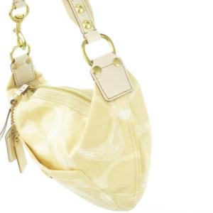 COACH ハンドバッグ ワンショルダー キャンバス レザー 革 シグネチャー ロゴ ベージュ 132 /CK3 GY18