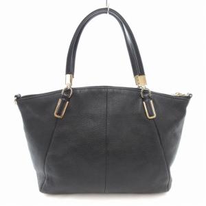COACH ハンドバッグ ショルダー 2WAY レザー ロゴ 黒 ブラック GY18 /TZ