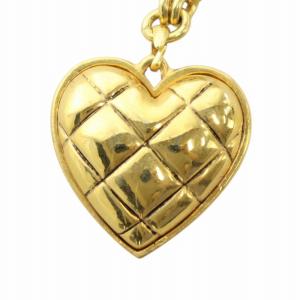 ネックレス アクセサリー ペンダント キルティング ハート ロゴ ゴールド色 GY18 /MQ
