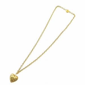 SONIA RYKIEL ネックレス アクセサリー ペンダント キルティング ハート ロゴ ゴールド色 GY18 /MQ