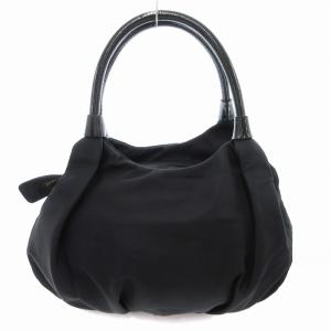 kate spade new york ハンドバッグ レザーハンドル ナイロン 黒 ブラック /JS GY18