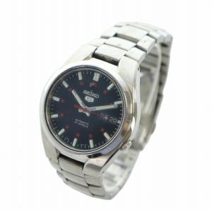 SEIKO ファイブ 5 腕時計 ウォッチ 自動巻き デイト カレンダー付き 黒文字盤 21石 シルバー色 7S26-02F0