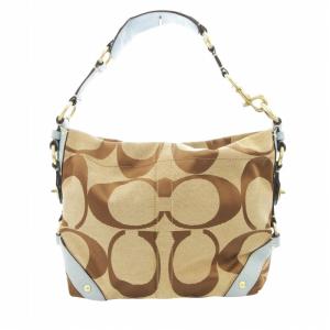 ハンドバッグ シグネチャー  キャンバス レザー ベージュ 10619 /HO GY18