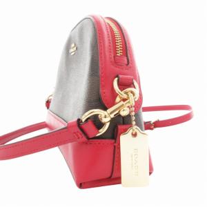 COACH F76674 シグネチャー ショルダーバッグ 斜め掛け クロスボディ ロゴ PVC レザー 茶 ブラウン