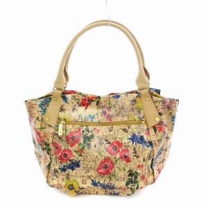 russet トートバッグ ボタニカル コルクプリント 花柄 ベージュ /UO GY18