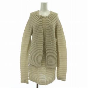 イッセイミヤケ ISSEY MIYAKE アンサンブル 2点セット カーディガン 長袖 ニット フレンチスリーブ