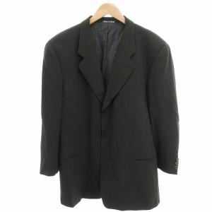 GIORGIO ARMANI 3ピースセットアップ スーツ ジャケット パンツ スラックス ジレ ベスト シングル 総裏地 52 カーキ