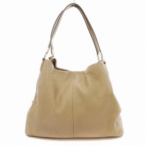 COACH ショルダーバッグ レザー ロゴ ベージュ /JS GY18