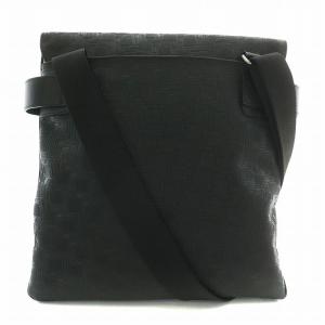 dunhill ショルダーバッグ メッセンジャーバッグ PVC レザー ディーエイト柄 総柄 黒 ブラック /XZ GY18