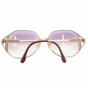 YVES SAINT LAURENT サングラス メガネ アイウェア グラーデーションレンズ ロゴ 紫 パープル ゴールドカラー 31-6603