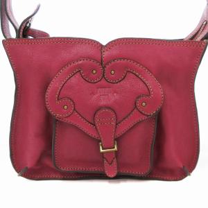 ANNA SUI ショルダーバッグ ロゴ レザー 革 ピンク 紫 パープル /JS GY18
