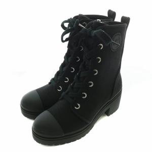 Corey Canvas Combat Boot ショートブーツ キャンバス チャンキーヒール サイドジップ