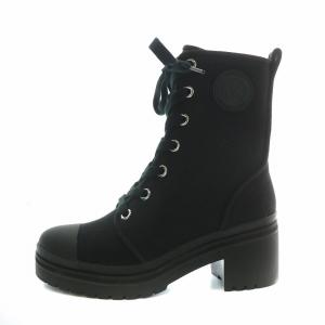 MICHAEL Michael Kors Corey Canvas Combat Boot ショートブーツ キャンバス チャンキーヒール サイドジップ