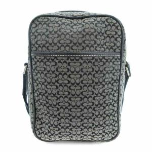 COACH ショルダーバッグ シグネチャー キャンバス レザー ダークグレー /AE GY18